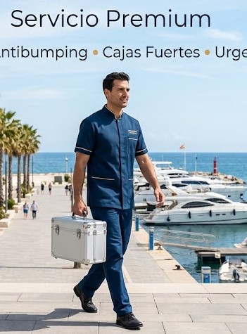 Vistas del mar, puerto, apartamentos de lujo y entorno residencial seguro del barrio de Les Botigues